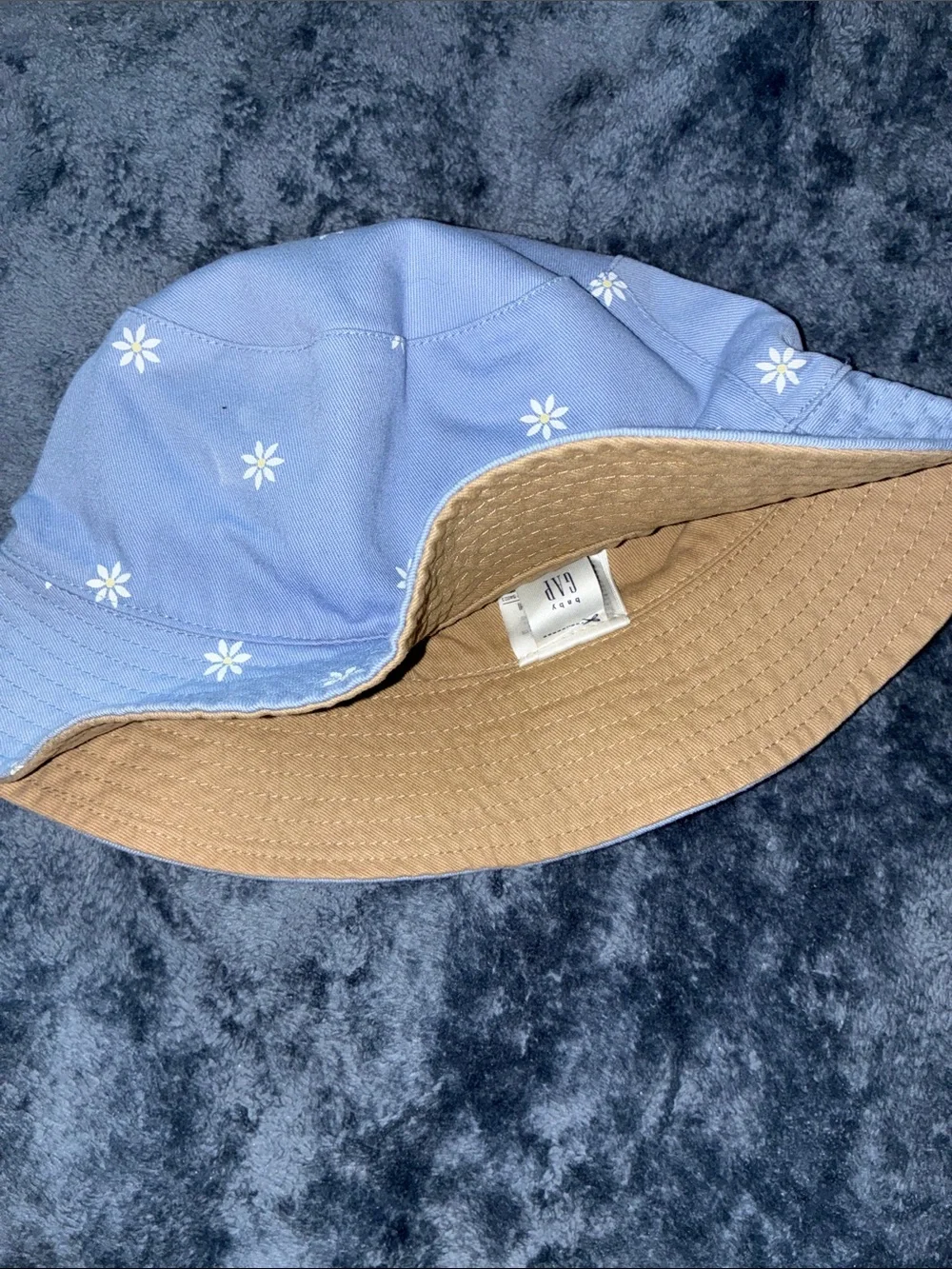Gap Kids Light Blue Daisy Print Bucket Hat